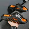Массажные мужские летние шлепанцы на мягкой подошве, для улицы, легко надеваемые, противоскользящие, износостойкие, спортивные пляжные сандалии