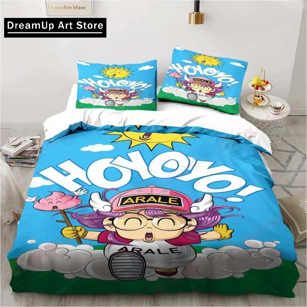3D Мультяшный DR S-Slump Арале Комплект постельного белья Милый пододеяльник Покрывало для кровати С наволочкой Размер: Двуспальный Односпальный Queen King Для мальчиков Взрослых Домашний