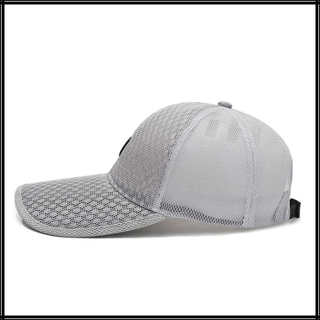 Кепка сетчатая с логотипом, с длинным козырьком, спортивная, для бега, для улицы, мужская, женская, CA580 [Белый Клык] (Светло-серый)