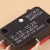 10 шт. Микропереключатель V-15-1C25 Серебряный контакт V-15-1C25 Контактный переключатель для микроволновой печи Медный контакт Тактовый переключатель Концевой микропереключатель