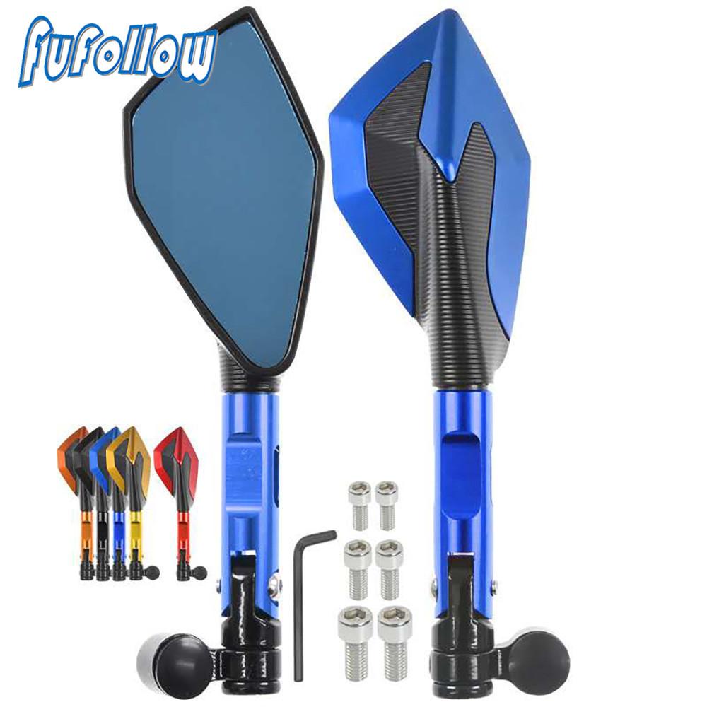 Мотоциклетное боковое зеркало с ЧПУ 10 мм, зеркала заднего вида для Kawasaki Ninja 250 400 650 ABS Vulcan S 650cc ER-6F ER-6n ZX-6R ZX-10R