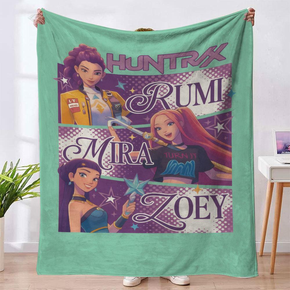 Flannel Blanket Witch Hunter K-Pop Series 4 Blankets Nap Blanket Autumn And Winter Flannel Blanket Can Be Connected To Jit