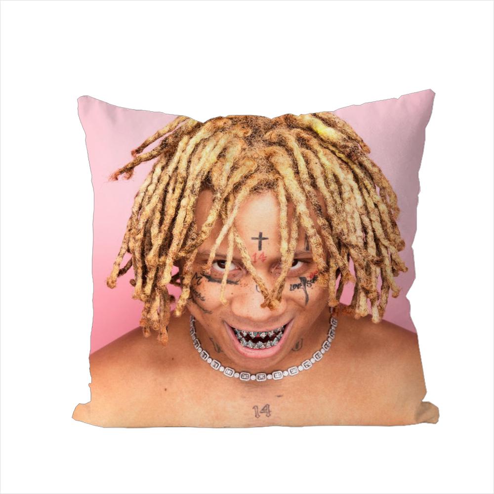 RAPPER TTrippie Redd Pillow Case For Car Sofa Decorative Home Doublesided Print Plush Square Throw Pillow Cushion Cover