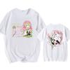 New Harajuku Anime Kanroji Mitsuri Eye Summer T-Shirt Harajuku Demon Slayer Print Summer Men Women Fashion Tops Short Sleeve