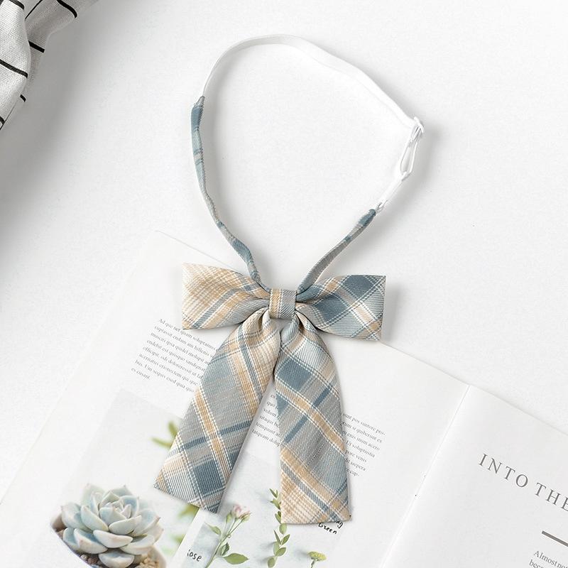 JK Bow Tie for Women, Japanese Uniform Shirt, College Style Student Plaid Tie, Men's Free Ribbon Accessories