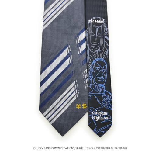 Florence Spec JoJo's Bizarre Adventure Part 4 Necktie, Okuyasu Nijimura JJN000006-006, Gray 1, Standard Size