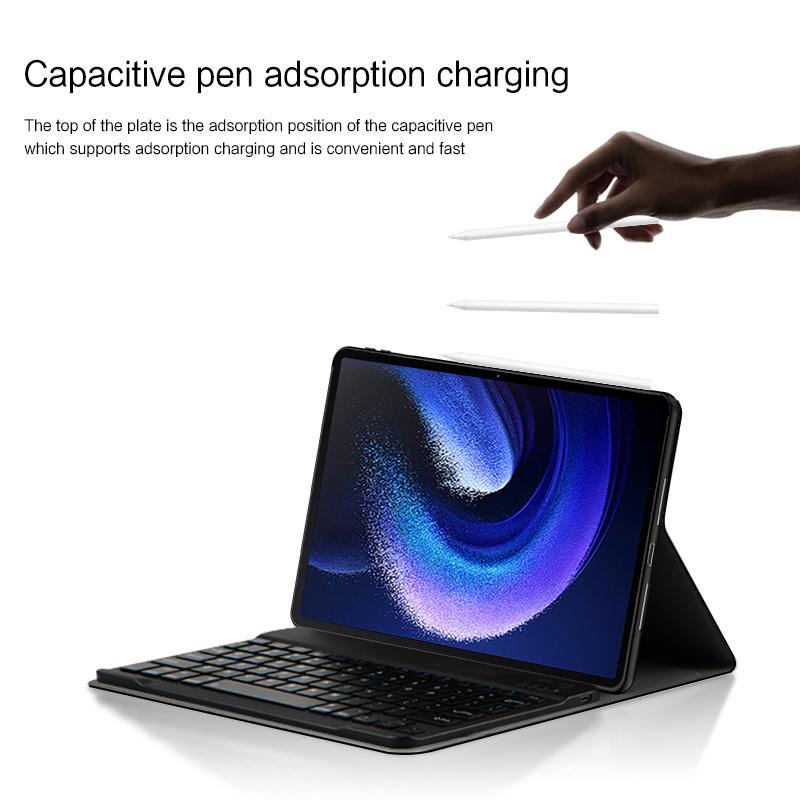 Чехол с Bluetooth-клавиатурой для Lenovo Tab P12, чехол 12,7 2023 для Lenovo Xiaoxin Pad Pro 12 7 12,7, силиконовый кожаный чехол для планшета