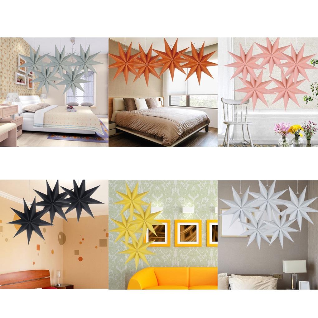 Девятиугольная звезда своими руками сложенная подвесная бумажная звезда рождество свадьба день рождения украшение окна дома