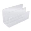 Mail Sorter Transparent Acrylic Multifunctional 2 Compartments Desktop Letter Holder with Anti Slip Base for Envelope