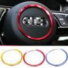 Car Styling Steering Wheel Center Logo Covers Trim Stickers for A4l B6 B7 B8 A6 C6 A5 Q7 Q5 A3 8p S3 Interior Accessories