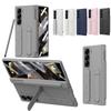 Hinge Elastic Wristband Stand Pen Slot Case for Samsung Z Fold Special / W25 / Z Fold 8 7 / Z Fold8 Ultra Tempered Glass Sytlus