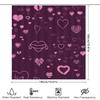 Purple Heart Pattern Shower Curtain Waterproof and Mildew Proof Bathroom Curtain Home Decor Shower Curtain