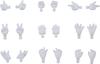 Nendoroid Doll Hand Parts Set Gloves Ver. [White]