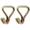 Heyous 2 Double J Hooks Heavy Duty Steel Ratchet Strap Hook Load 6600lb Tensioner