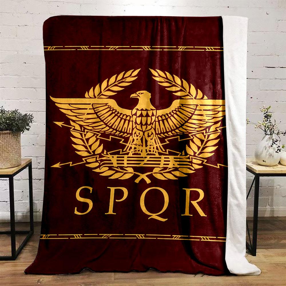 Roman Eagle SPQR Blanket bedroom Blanket for Livingroom Couch lunch break Soft Cozy throw for Friend's festival Gift