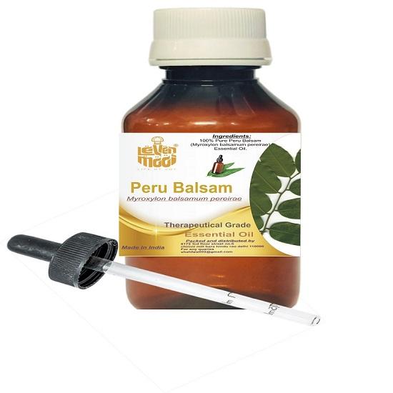 Levenmooi Peru Balsam (Myroxylon Balsamum Pereirae) Pure & Natural Therapeutic Grade Essential Oil Plastic with Dropper