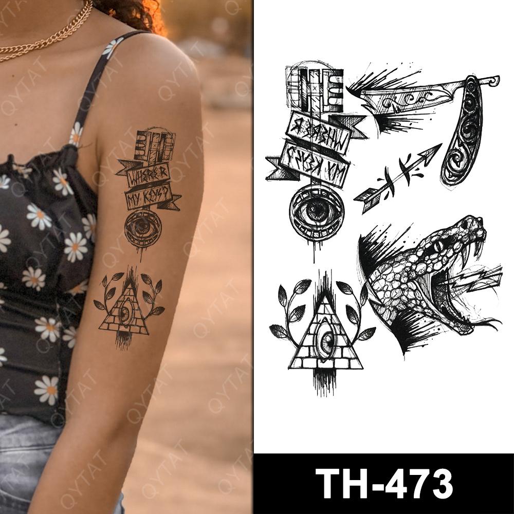 Qianyu Tattoo Supplies Party Set Waterproof Sexy Body Fake Tattoo Sticker