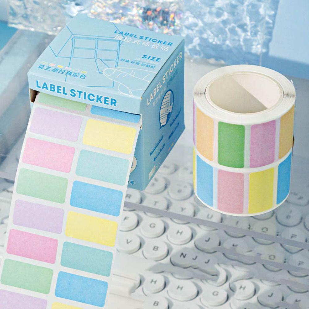 Эстетичная канцелярия Выдвижные наклейки-этикетки Задняя сторона Полностью клейкая Липкие заметки Школа Офис