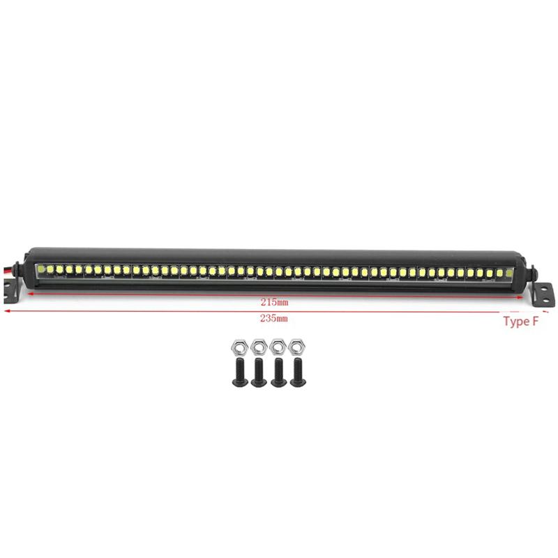 RC Car Roof Lamp 24 36 LED Light Bar For 1/10 RC Crawler Axial SCX10 90046/47 SCX24 Wrangler D90 TRX4 Body, F Parts