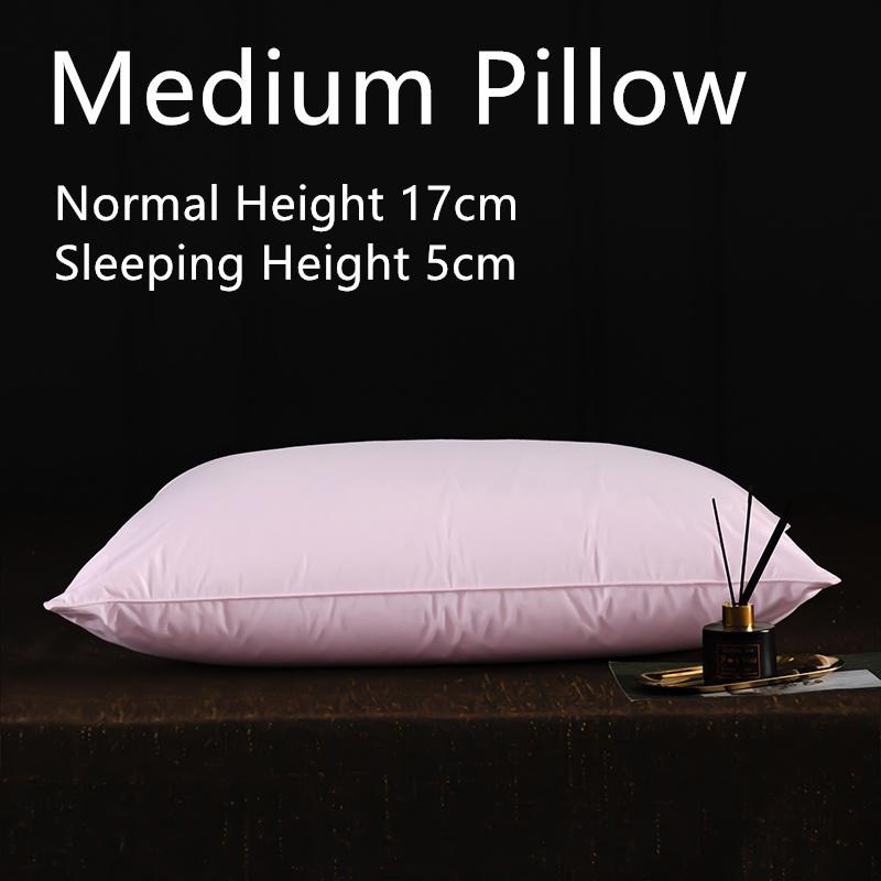 1шт гусиное перо и пух белые подушки вставки кровать сон 5 звезд отель коллекция подушки медленно отскакивают с 100% хлопковым чехлом