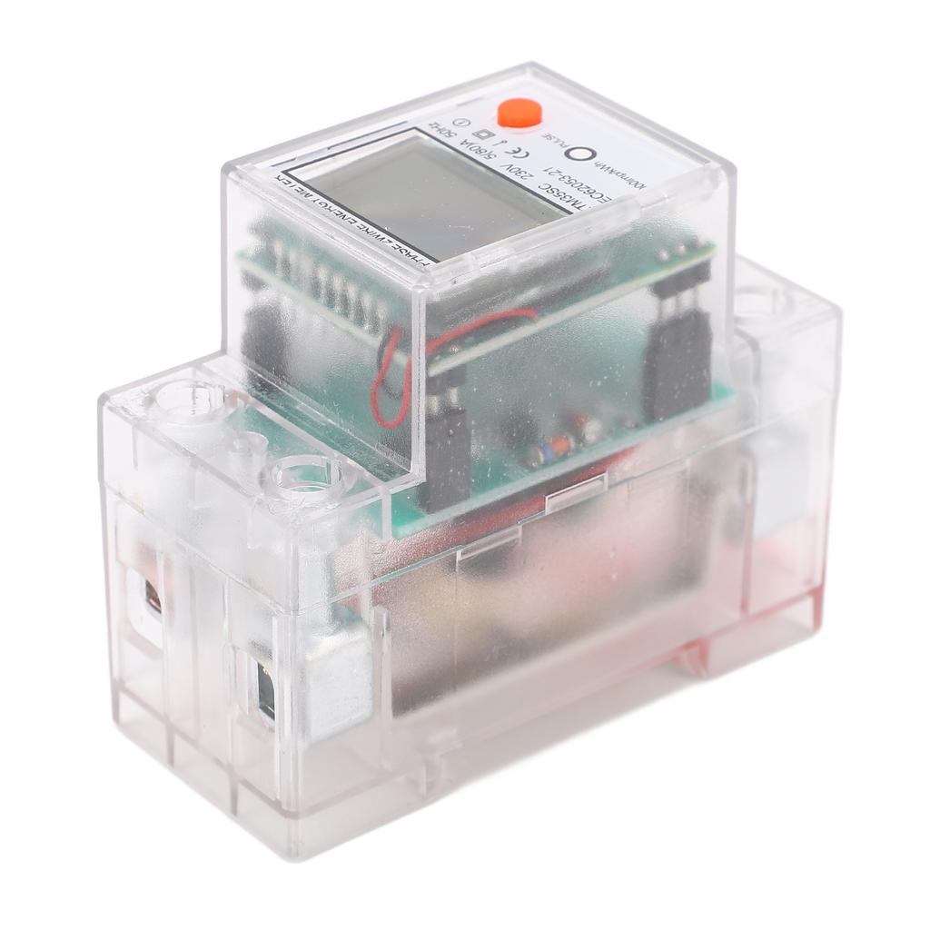 Счетчик электроэнергии 2P однофазный DIN-рейка монитор потребления электроэнергии с подсветкой ЖК-дисплей счетчик мощности 230 В