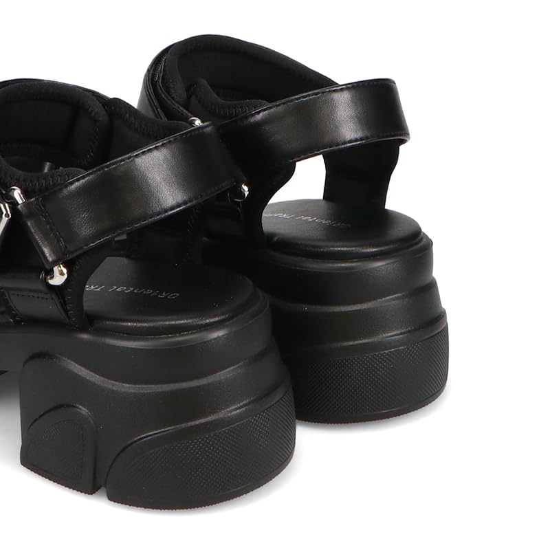 Oriental Traffic 51207 Сандалии с толстой мягкой подошвой, объемные, размер E, женские, подошвы, ремешки, повседневные, каблуки, 25.0см~25.5см,