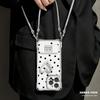 Трехмерное сердце в горошек подходит для чехла на телефон Apple 17promax iphone15 четырехсторонний ремешок 16 подставка 14 женский