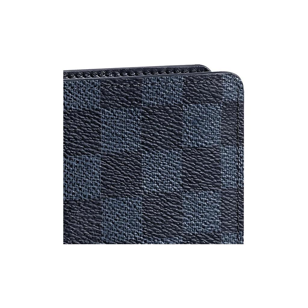 Louis Vuitton Classic Leather Wallet Regular Men Wallets Blue N63212