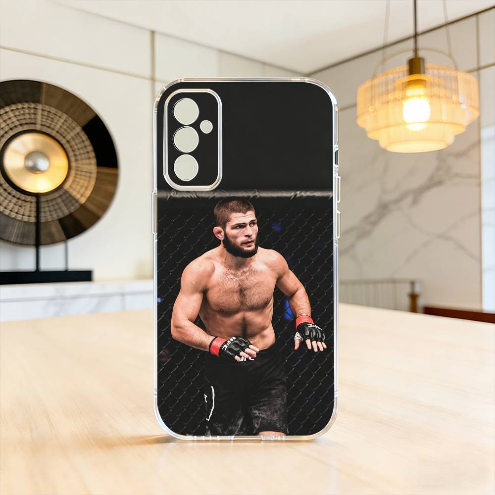 Прозрачный силиконовый мягкий чехол для телефона Khabib Nurmagomedov 'Орел' для Samsung A10, 12, 20, 21S, 30, 31, 40, 50, 51, 52, 70, 71