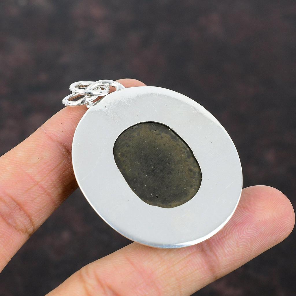 Черный Эфиопский Опал Кулон Стерлингового Серебра 925 Кулон Ювелирные Изделия Из Натурального Драгоценного Камня Дизайнерский Кулон Ручной Работы Подарок Для Женщин Совершенно Новые Ювелирные Изделия