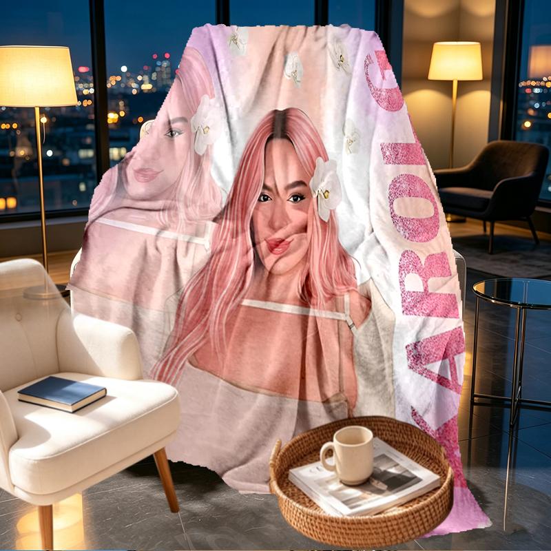 Karol G Print Blanket - Soft & Comfortable, for Bedroom, Travel, Sofa, Home Decoration - Birthday Christmas Gift for Friend