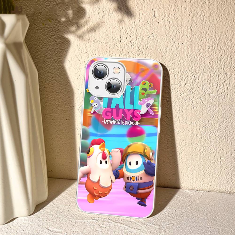 F-Fall G-Guys Party Game Tempered Glass For Iphone 14 13 12 11 Pro Mini XS MAX 14Plus X XS XR Cover