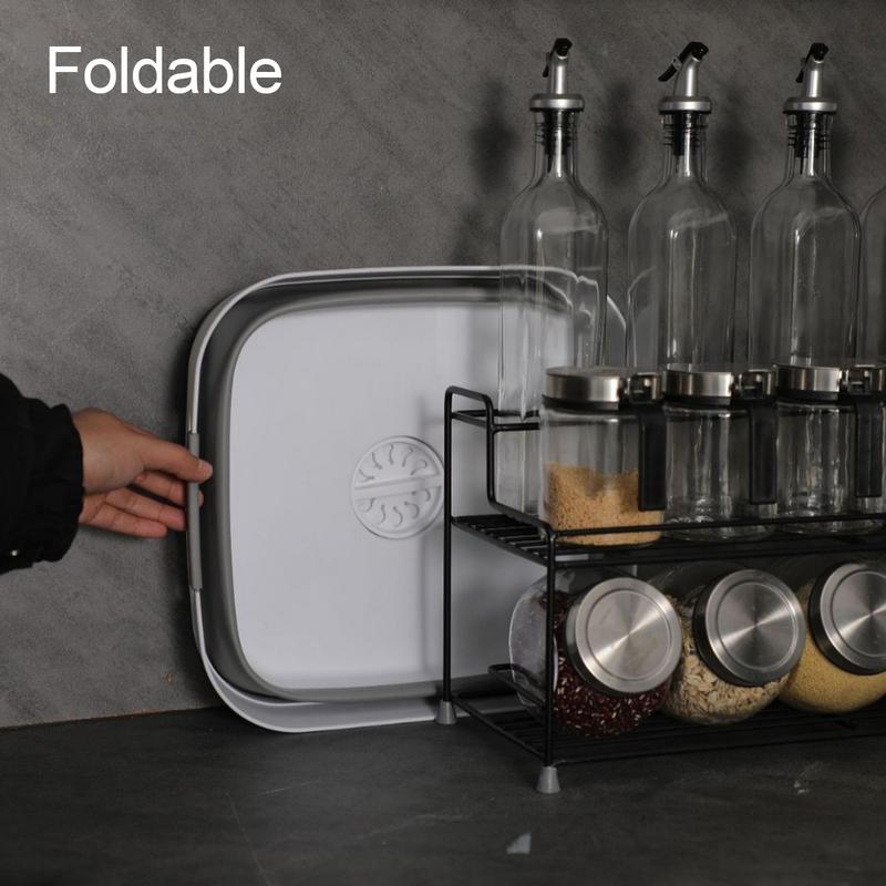 Складной таз, бутыль, ведро для раковины, замачивания, многоцелевой таз для мытья посуды с эргономичной ручкой, компактная корзина, складной для