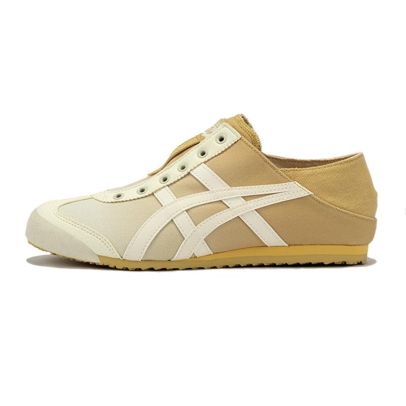Onitsuka Tiger MEXICO 66 Anti Slip Wear Resistant Low Top Casual Shoes Unisex Yellow White Sneakers 1183C262-100
