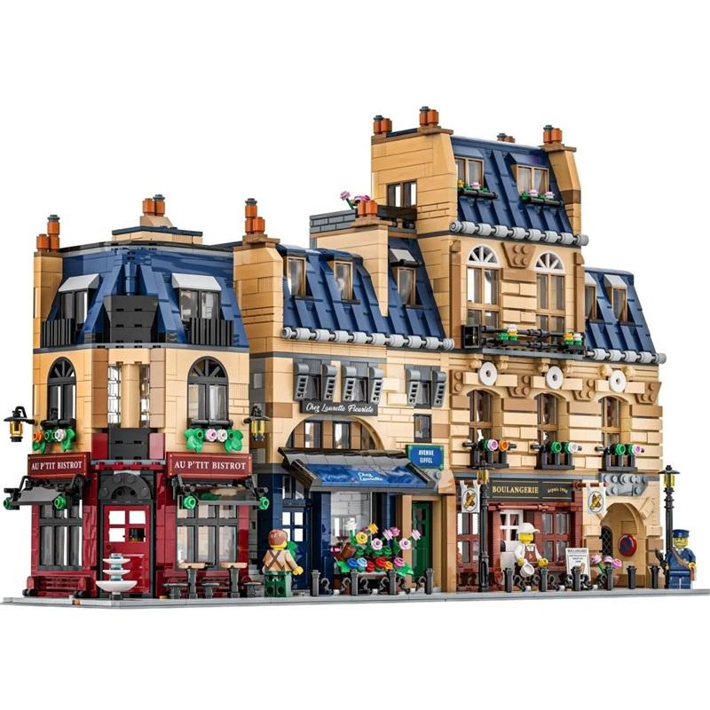 Совместимо с кубиками LEGO Европейский стиль Уличный вид Парижская улица 910032 Большие и сложные конструкторы