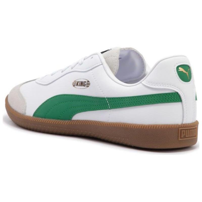 Puma King 21 IT Футбольные бутсы для зала Мужские Белый Зеленый 106696-07