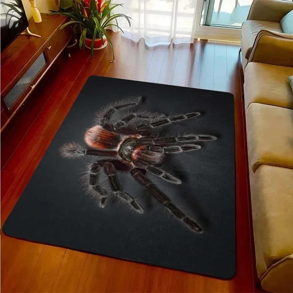 3D Ковер Паук Ползание Животное Ковер Хэллоуин Ужас Мат Коврики Trick or Treat Подростковая Спальня Коврик Фестиваль Домашний Декор Придверный Коврик