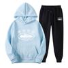 Unisex Oversized Hooded Sweatshirt Set Casual Streetwear Tracksuit Loose Fit Cotton Blend