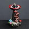 1pc Resin Mushroom Backflow Incense Burner, Creative Home Decor & Christmas Gift (Without Incense)