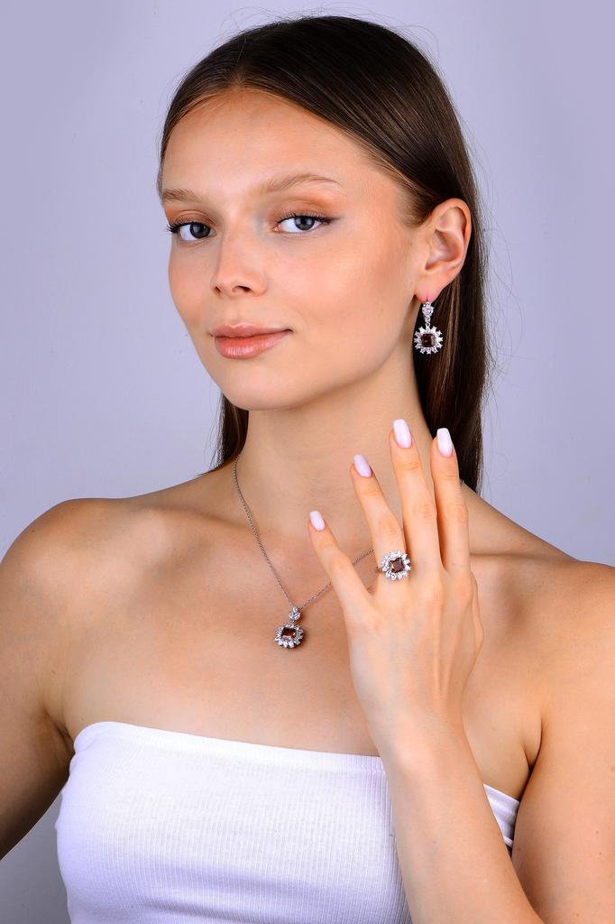 Handcrafted 925 Sterling Silver Zultanite Jewelry Set - Color Changing Cushion Cut Stone, Special for Women - Unique New Year Gift Idea for Her