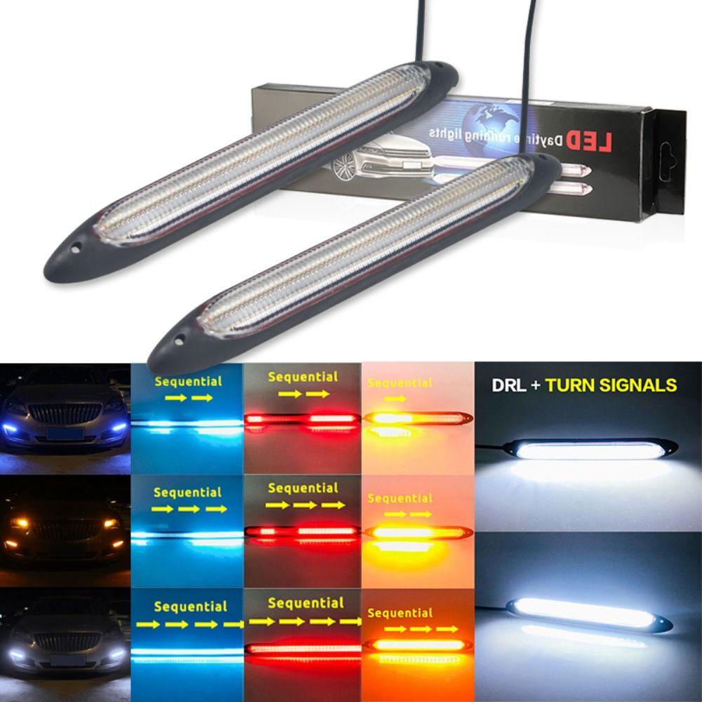 2 шт. водонепроницаемые светодиодные фары дневного света для вождения, дневные ходовые огни, плавный дневной свет