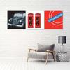 Feeby Набор из трех картин, напечатанных на холсте, Символы Великобритании