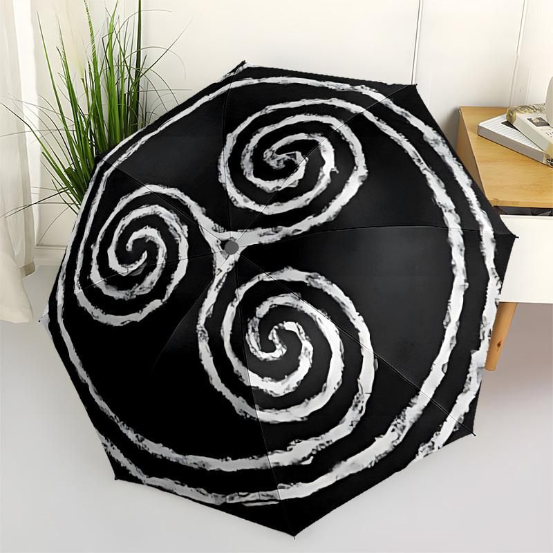 1pc Triskelion Automatic Opening/Closing Umbrella with Operation & Windproof Canopy - Folding Design, Holiday Gift yy260225187