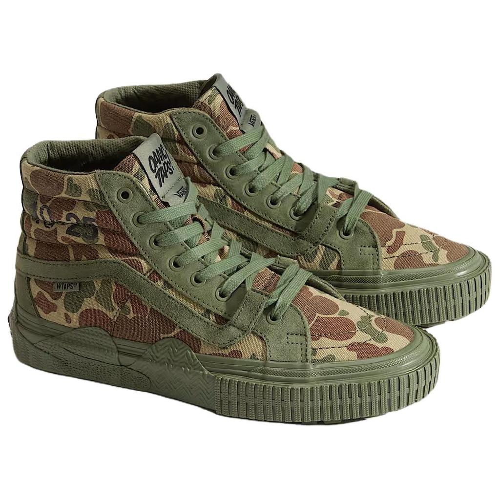 OAMC x WTAPS x Vans Sk8 Hi Кроссовки унисекс Мультикамуфляж Камуфляжно-зеленый VN000MYGDP0