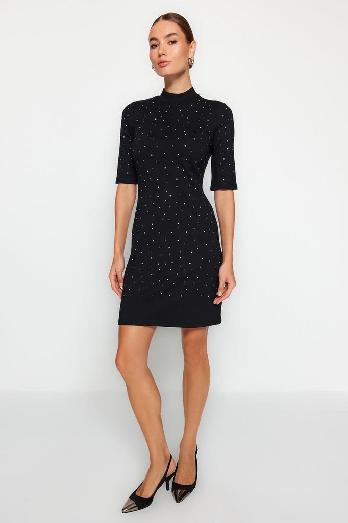 Женская модная деловая мини-юбка с короткими рукавами и мятным поясом, мини-тканое платье с воланами