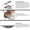 1pcs 18G Spinner Bait Metal Lure Hard Fishing Lure Spinner Lure Spinnerbait Pike Swivel Fish Tackle Wobbler Fishing Pesca