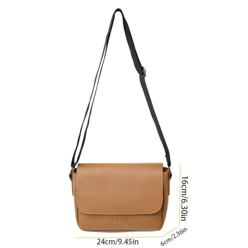 Rectangular Men Crossbody Bag PU Leather Shoulder Bag Fashion Women Messenger Bag Camping