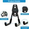 GeeWatom 2 Pack Garage Storage Utility Hooks, Heavy Duty Steel Wall Mount Hooks, Black