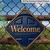 Плоская 2D 1 шт., Винтажная алюминиевая табличка, Подарок для энтузиастов домашнего декора, Подарок для украшения дома, Подходит для прихожей, входной двери, крыльца, гостиной