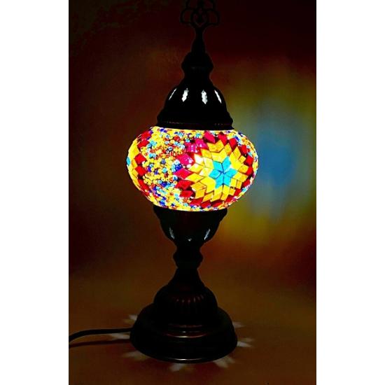 Настольная прикроватная тумбочка с мозаикой, аутентичный декор, освещение, стол и ночник